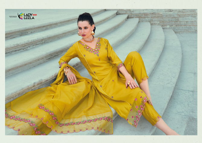 Iqra By Lady Leela Viscose Silk Embroidery Kuryi With Bottom Dupatta Wholesale Online